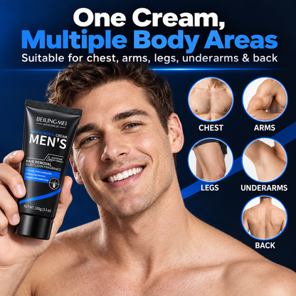 Men’s Hair Removal Cream – Smooth, Clean-Looking Skin for Chest, Arms, Legs & Back