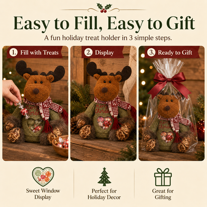 🎁 Reusable Christmas Gift Bags with Zipper Closure – Easy Holiday Wrapping