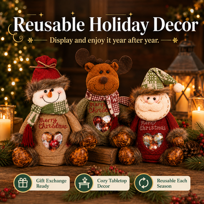 🎁 Reusable Christmas Gift Bags with Zipper Closure – Easy Holiday Wrapping