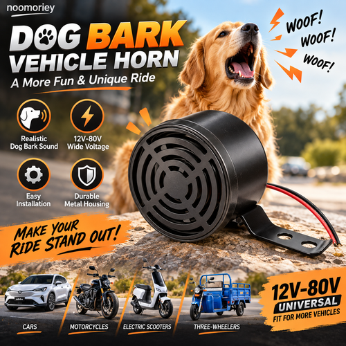 💯 🔥Dog Barking Horn Car Horn Reversing 12V-80V Universal Motorcycle Electric Vehicle Horn Trumpet