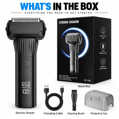 ⚡ Rechargeable Electric Foil Shaver for Men – Smooth Close Shave, LED Power Display & Travel-Friendly Design 🪒