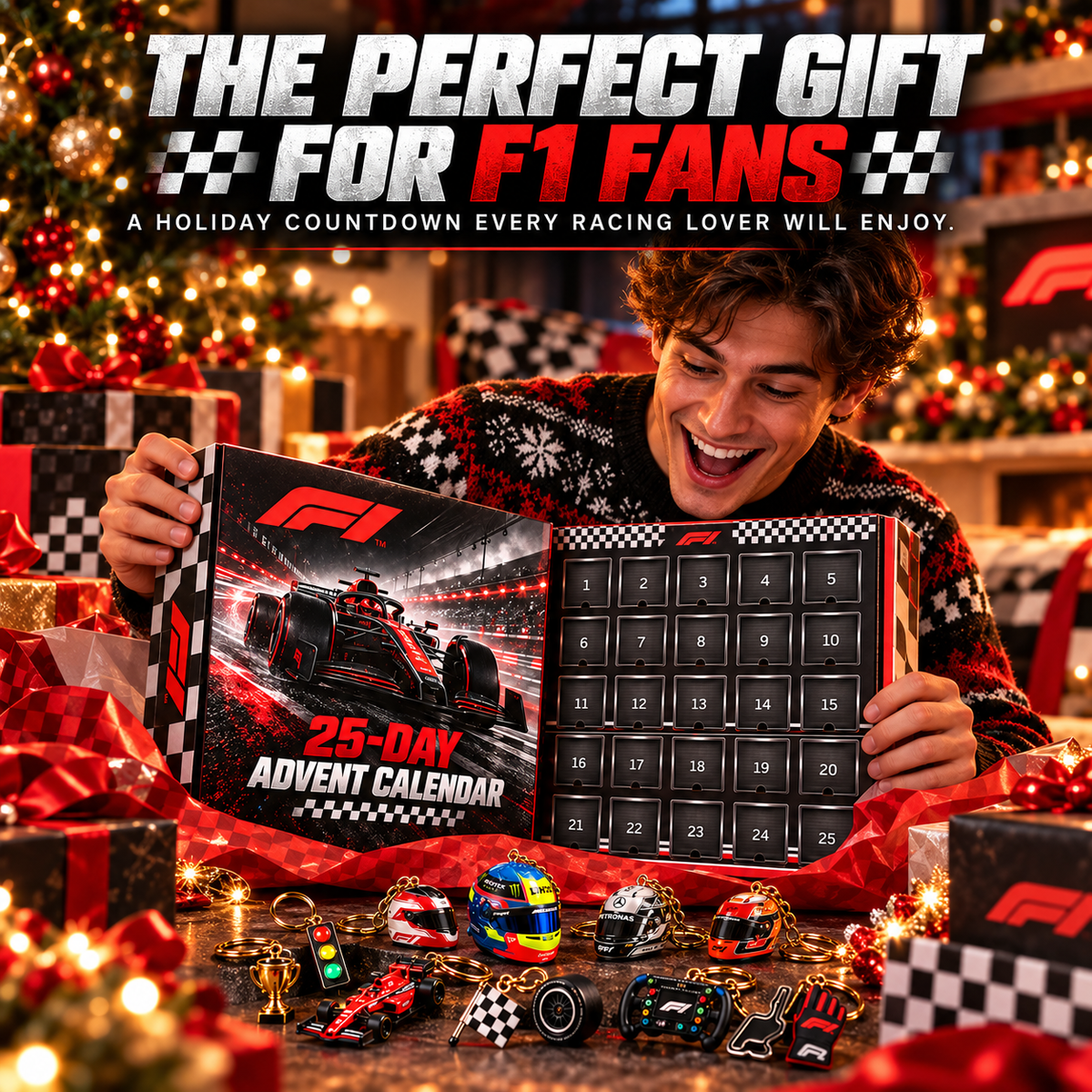 🏎️ Race Day 25-Day Advent Calendar 🎄 Motorsport Collectible Christmas Gift