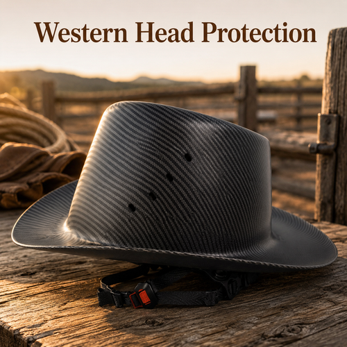 🤠 Ventilated Cowboy Safety Hat with Chin Strap for Yard Work & Home DIY