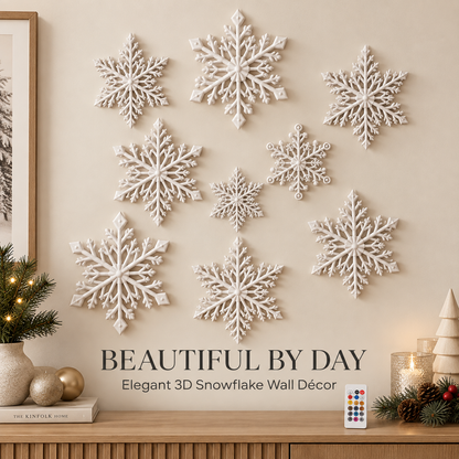 ❄️ LED Snowflake Wall Lights – Magical Christmas Home Decor