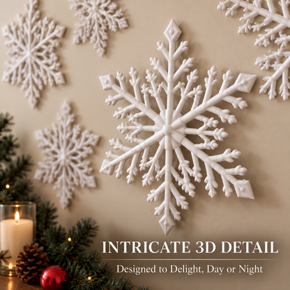 ❄️ LED Snowflake Wall Lights – Magical Christmas Home Decor