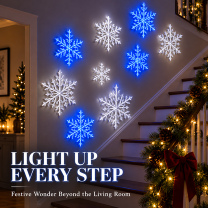 ❄️ LED Snowflake Wall Lights – Magical Christmas Home Decor