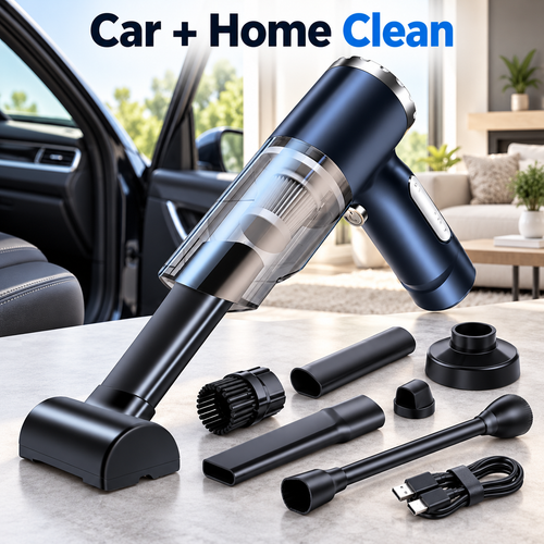 🧹 Compact Handheld Vacuum for Car, Sofa, Bed & Pet Hair Cleanup
