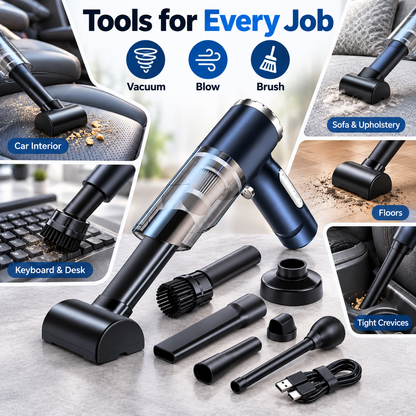 🧹 Compact Handheld Vacuum for Car, Sofa, Bed & Pet Hair Cleanup