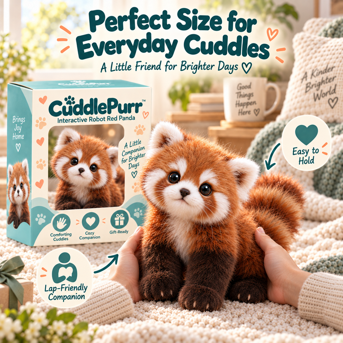 ❤️🐾Last Day 49% OFF🐼Red Panda – Interactive Plush Companion | A Little Friend, A Lot of Love