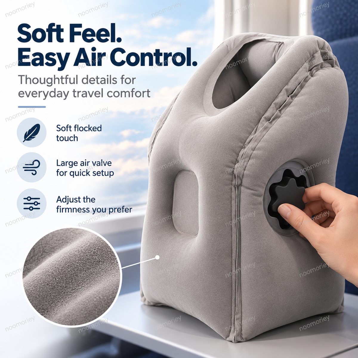 ✈️ Inflatable Travel Pillow – Rest More Comfortably on Every Journey