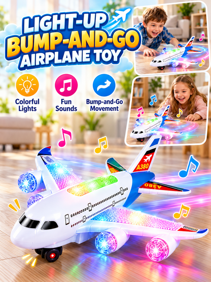 ✈️ Kids Fun Deal – Light-Up Spinning Airplane Toy 🌟 Musical Electric Aircraft with Flashing Lights & 360° Rotation for Ages 3+ 🎁