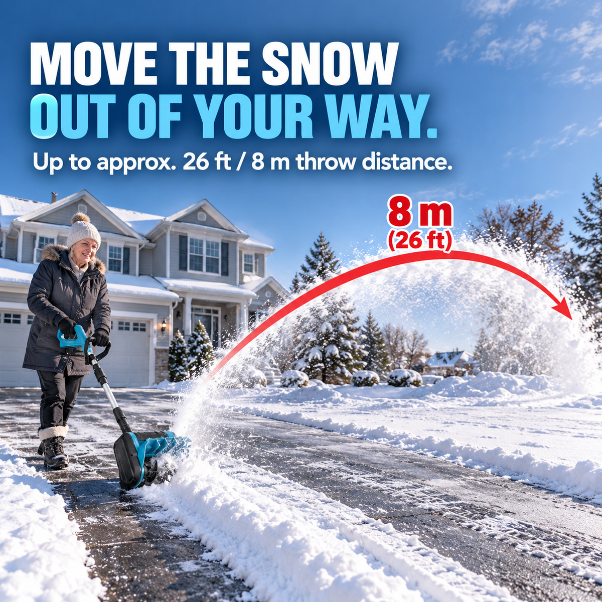 ❄️ Cordless Snow Sweeper – Clear Snow Without the Heavy Shoveling