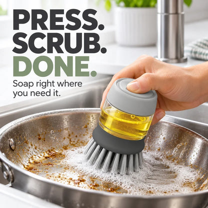 Soap Dispensing Dish Brush with Stand