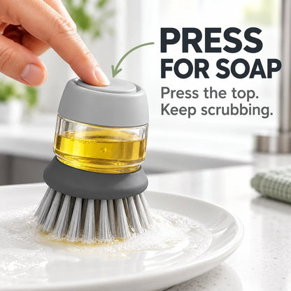 Soap Dispensing Dish Brush with Stand
