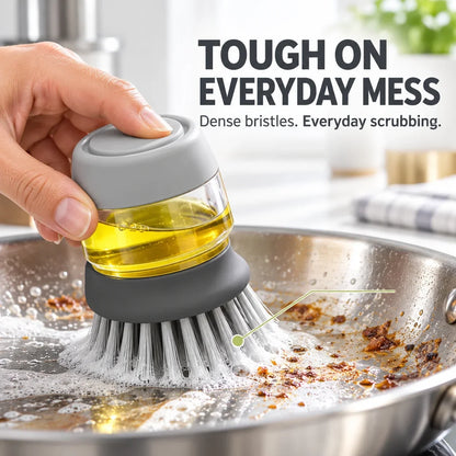 Soap Dispensing Dish Brush with Stand