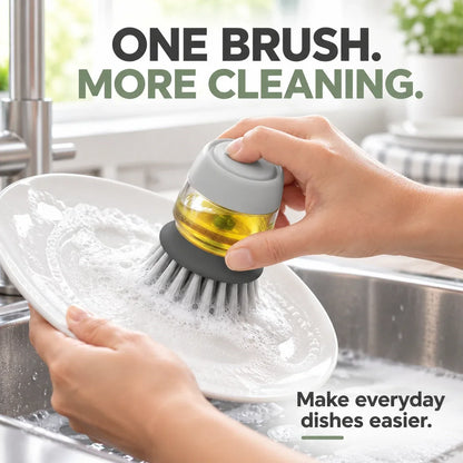 Soap Dispensing Dish Brush with Stand