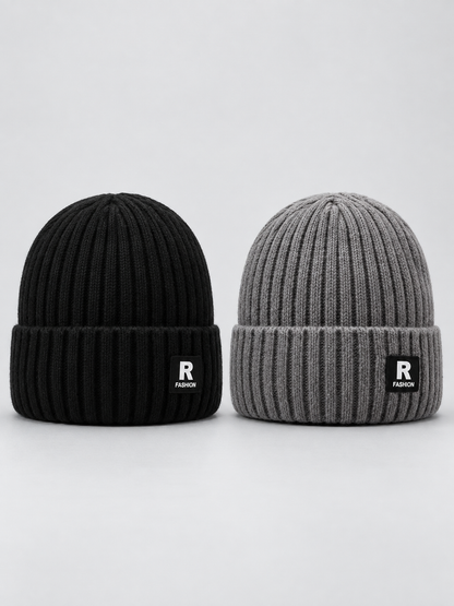 ❄️ Winter Style Deal – Men’s Thermal Knit Beanie 🧢 Thick Fleece-Lined Cuffed Hat for Cycling, Skiing & Outdoor Wear ✨