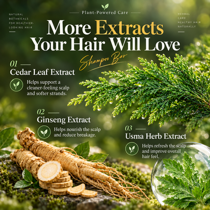 🌿🧼3-in-1 Herbal Shampoo Bar — Scalp Refresh, Oil Control & Stronger-Looking Hair