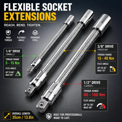 Hot sell Universal Flexible Wrench Socket Tool – High Torque & Tight Space Repair Adapter