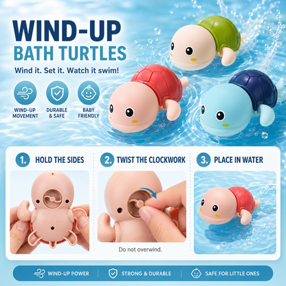 Swimming Baby Bath Toys, Water Pool Floating Wind Up Toys