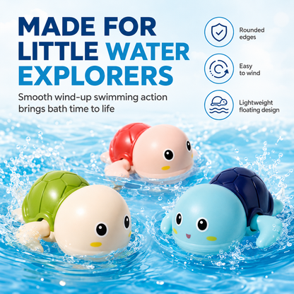 Swimming Baby Bath Toys, Water Pool Floating Wind Up Toys