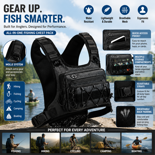 Multi-Functional Hydration Tactical Sling Chest Bag