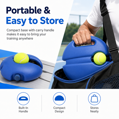 🎾💥Solo Tennis Practice Rebounder – 2-Piece Trainer with Balls