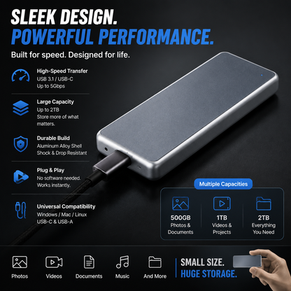 🔥 LAST DAY 50% OFF-Portable External SSD – Protect Your Photos, Videos & Important Files