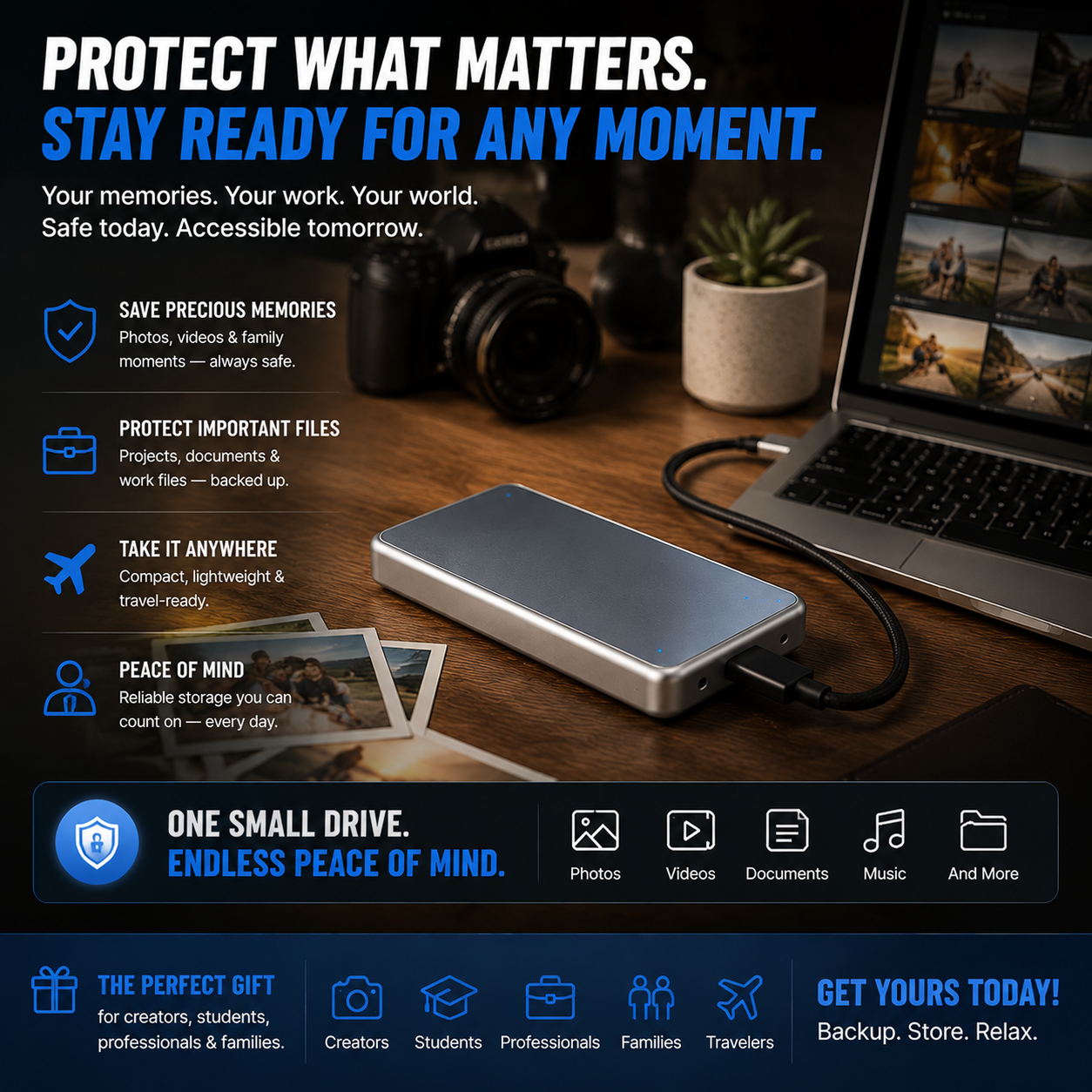 🔥 LAST DAY 50% OFF-Portable External SSD – Protect Your Photos, Videos & Important Files