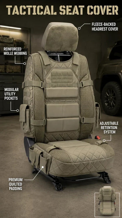 Limited Time 50% OFF | Tactical Truck Seat Cover with Built-In Storage