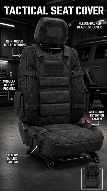 Limited Time 50% OFF | Tactical Truck Seat Cover with Built-In Storage