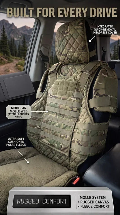 Limited Time 50% OFF | Tactical Truck Seat Cover with Built-In Storage