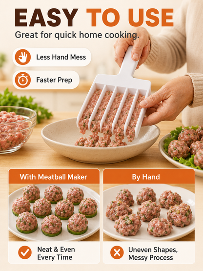 🥟 Kitchen Helper ✨ Multi-Function Dumpling & Meatball Maker for Quick, Easy Food Shaping