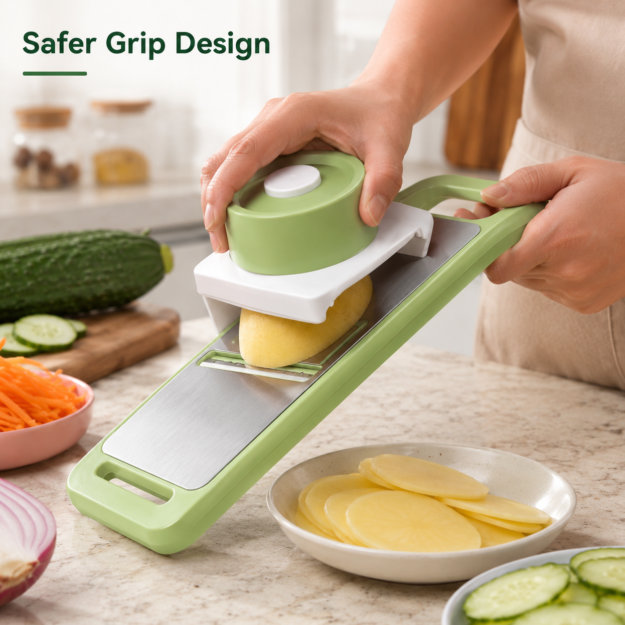 🥗🔪 Multi-Function Vegetable Slicer – Slice, Shred & Julienne