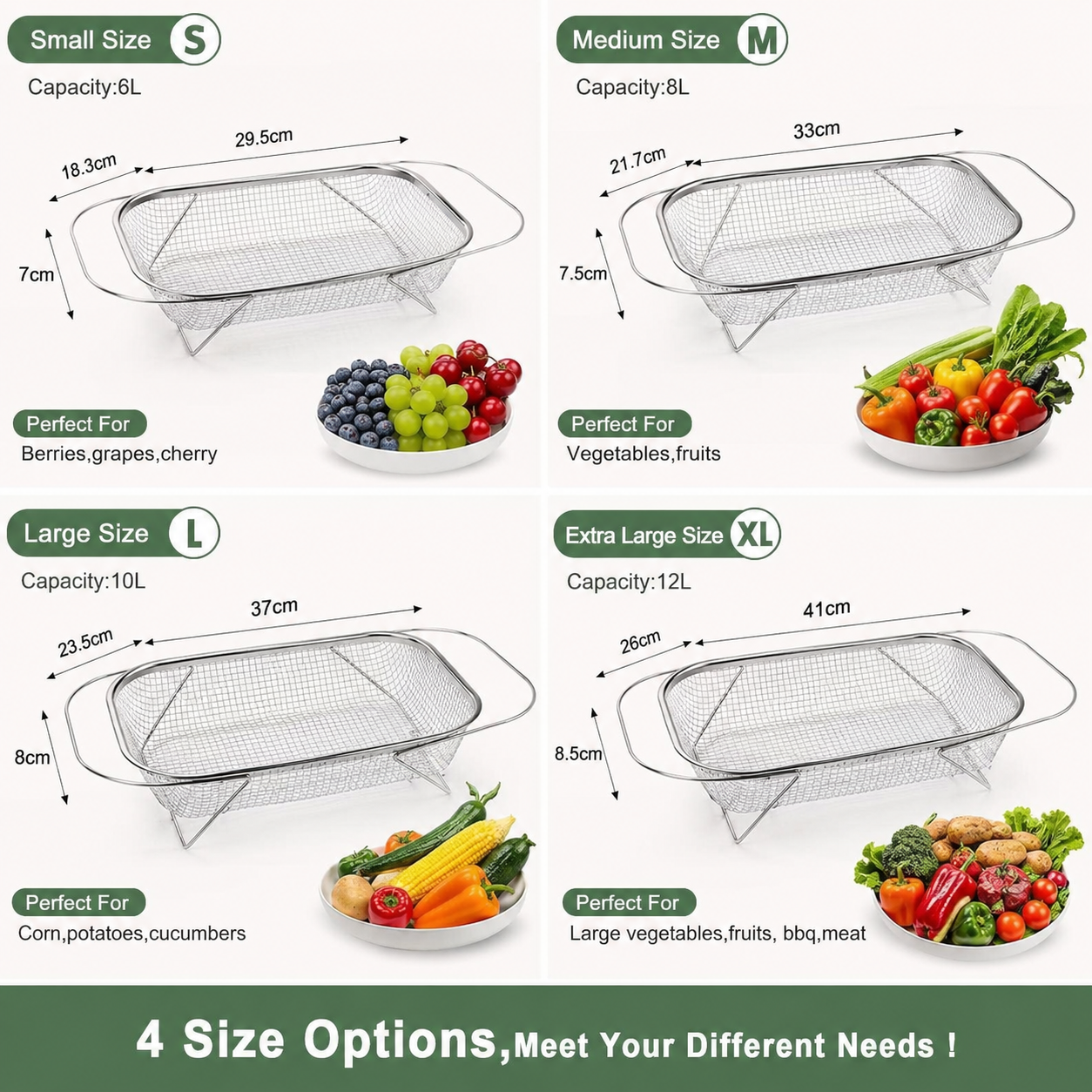 🔥50% OFF TODAY💦 Expandable Over-the-Sink Strainer Basket