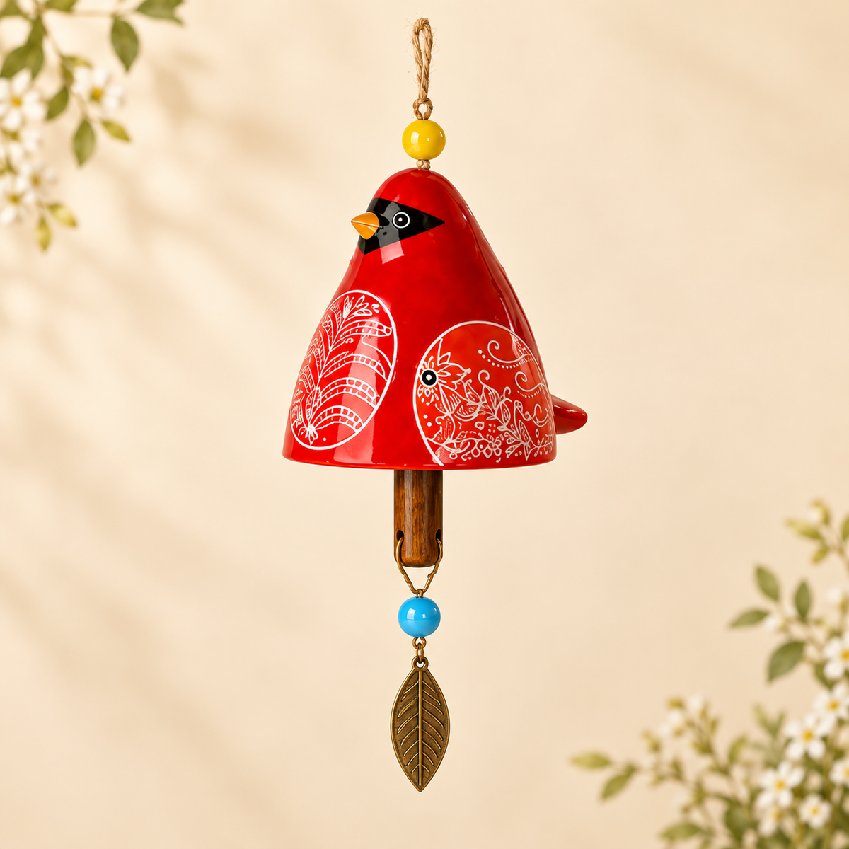 Hand-Painted Resin Bird Wind Chime