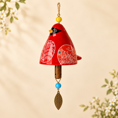 Hand-Painted Resin Bird Wind Chime