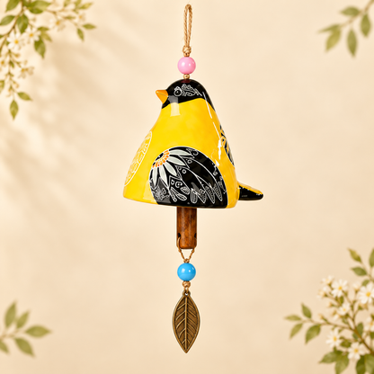 Hand-Painted Resin Bird Wind Chime