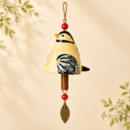 Hand-Painted Resin Bird Wind Chime