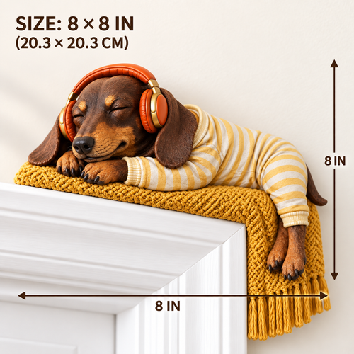 🐕Sleeping Dachshund Door Topper