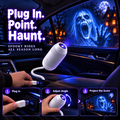 🎃 👻 Haunt Glow Halloween Window Projector-360° Adjustable Stand for Home Decor 🎃
