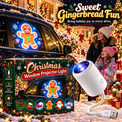 🎅 Christmas Car Projector Light ✨ Bring Holiday Magic on the Road