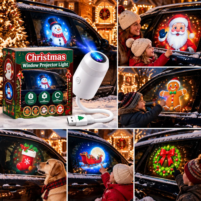 🎅 Christmas Car Projector Light ✨ Bring Holiday Magic on the Road