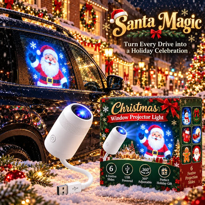 🎅 Christmas Car Projector Light ✨ Bring Holiday Magic on the Road