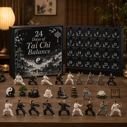 CHRISTMAS KICKOFF 49% OFF - 2026 Days of Tai Chi Balance Blind Box - 24-Day Festive Countdown, Tai Chi Collectible Figures Blind Box - Gift For Tai Chi Lovers