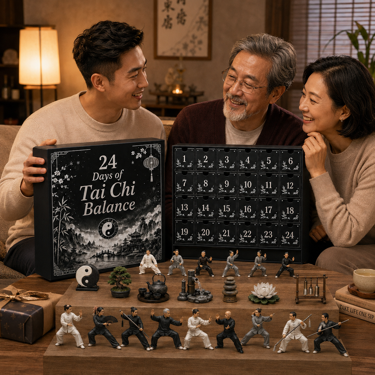 CHRISTMAS KICKOFF 49% OFF - 2026 Days of Tai Chi Balance Blind Box - 24-Day Festive Countdown, Tai Chi Collectible Figures Blind Box - Gift For Tai Chi Lovers
