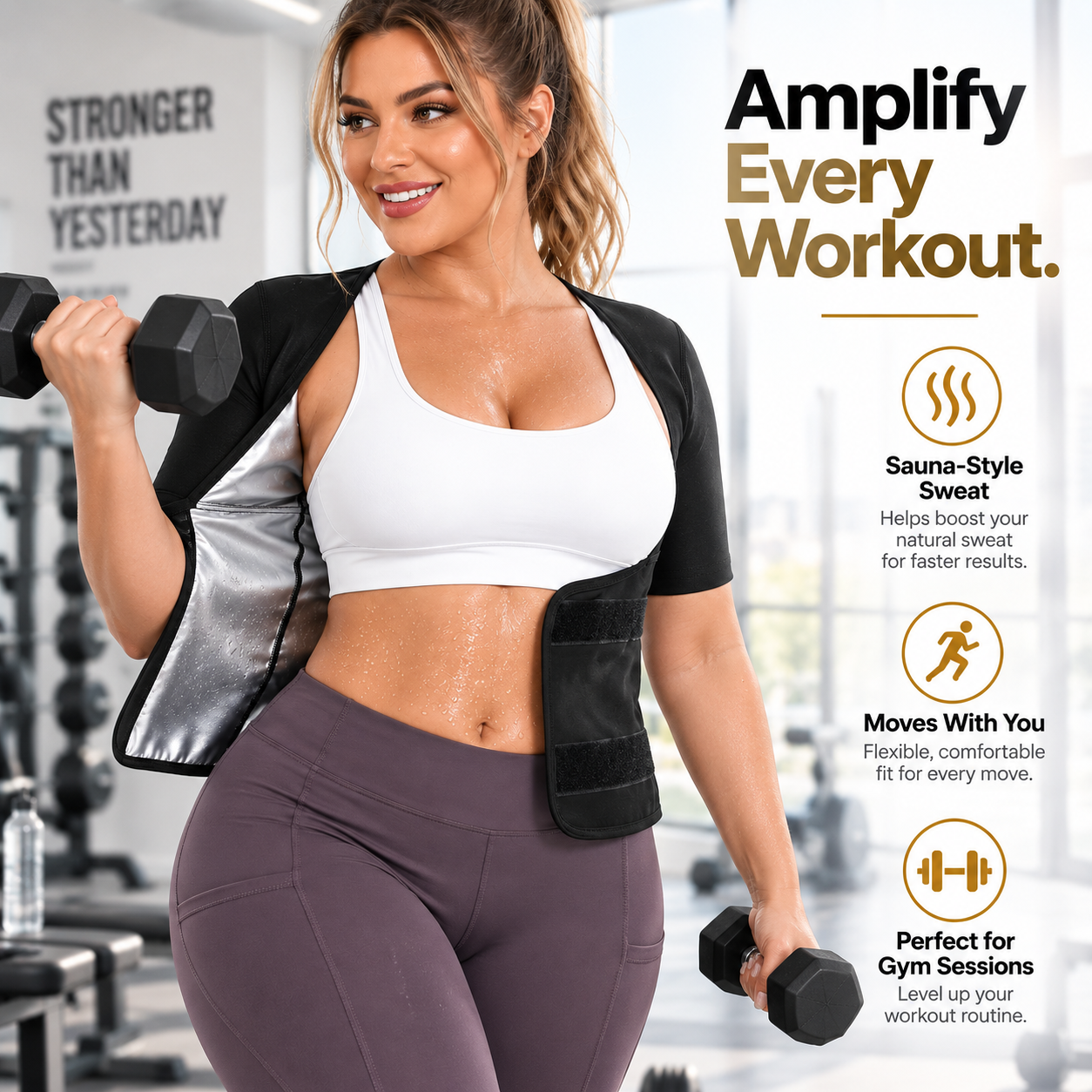🔥 Women's Sweat Compression Shapewear Vest – Tummy Control & Sculpting Fit