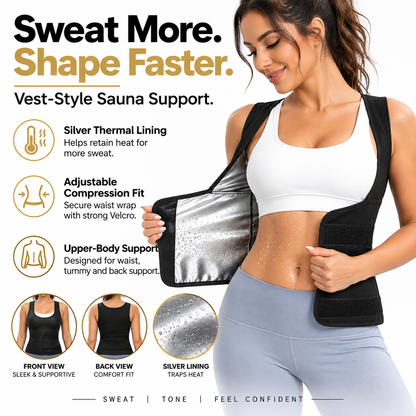 🔥 Women's Sweat Compression Shapewear Vest – Tummy Control & Sculpting Fit