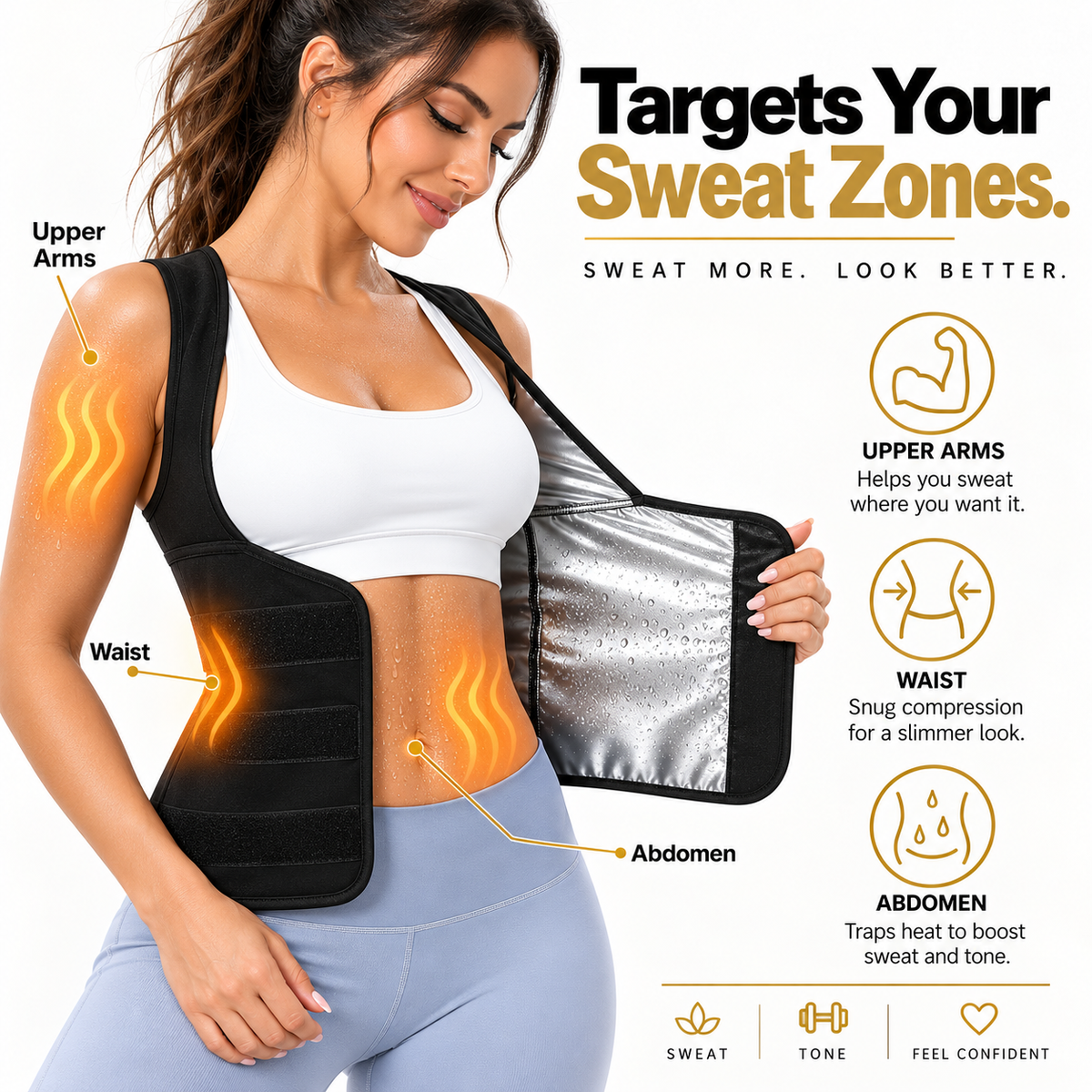 🔥 Women's Sweat Compression Shapewear Vest – Tummy Control & Sculpting Fit