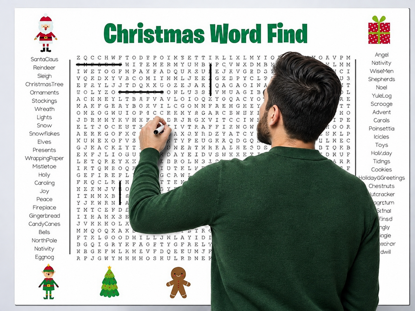 🎉 Jumbo Thanksgiving Word Search Poster(🎉Giant 36'x24' Wall Game)